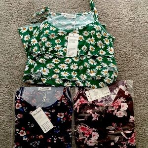 Nursing/ maternity tanks tops Bearsland size small 3 prints new with tags.